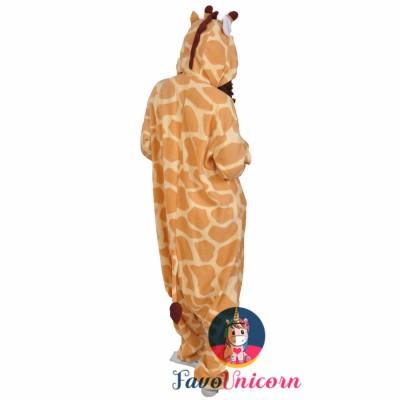 Giraffe Costume Onesie Pajamas Adult Animal Costumes for Women & Men -  