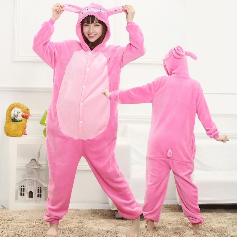Pink Stitch Onesie for Women & Men Costume Onesies Pajamas Halloween Outfit - Favounicorn.com