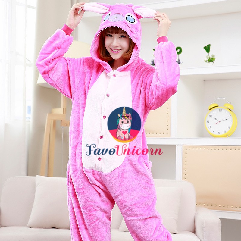 templado Habitar débiles Pink Stitch Angel Onesie Costume Pajama For Adults & Teens - Favounicorn.com