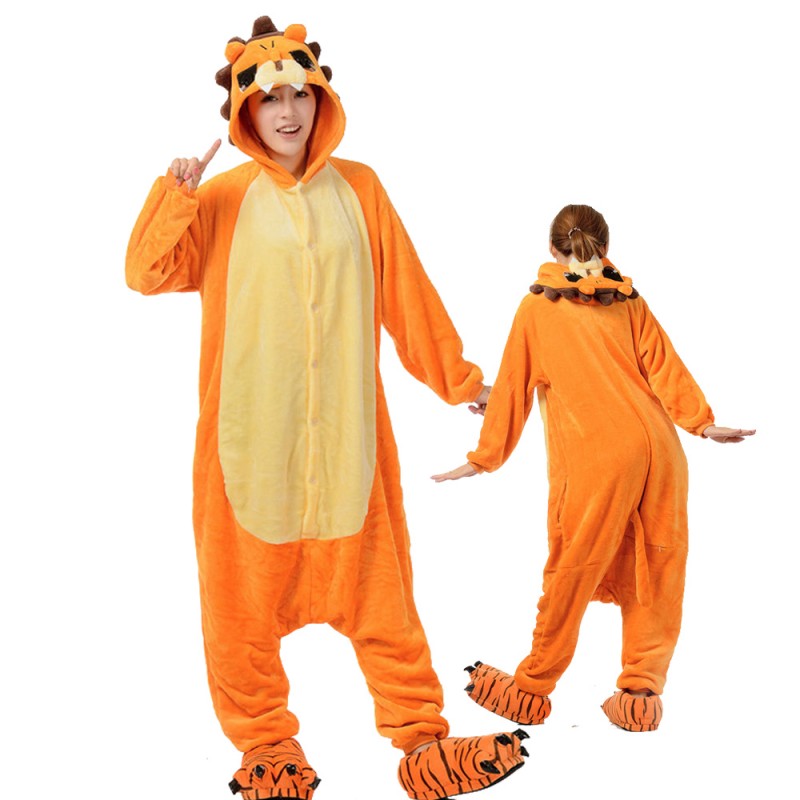Lion Costume Onesie for Women & Men Pajamas Halloween Outfit ...