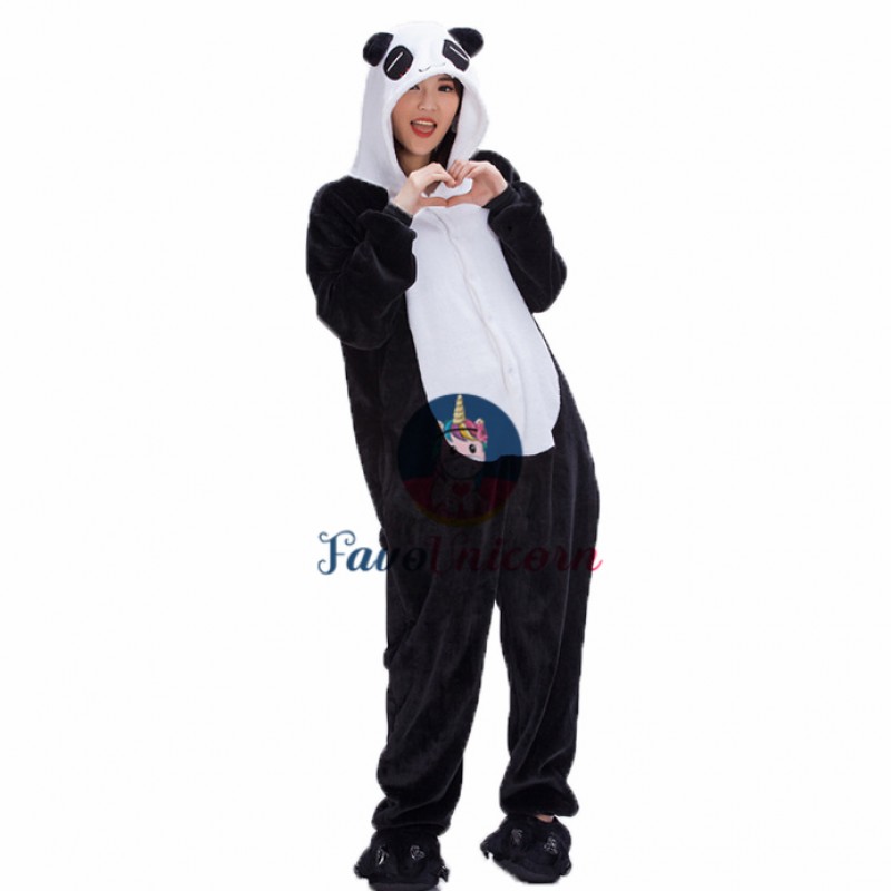 Pandas Onesie Women & Men Pajamas Halloween Outfit - Favounicorn.com
