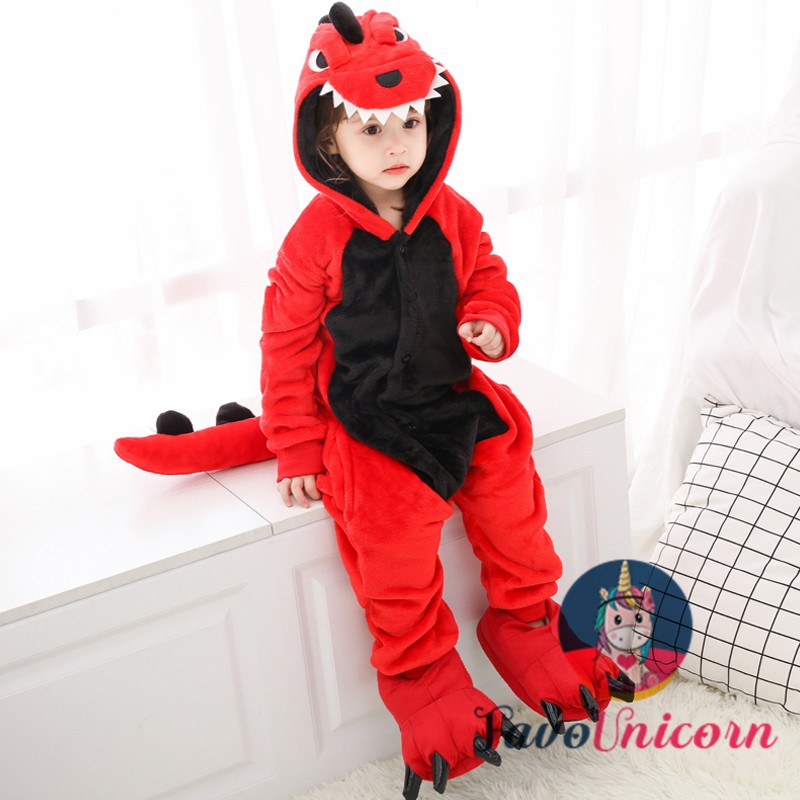 Kids Unisex Onesie Pajamas for Halloween Dress up Party IKALI Toddler Dinosaur Costume
