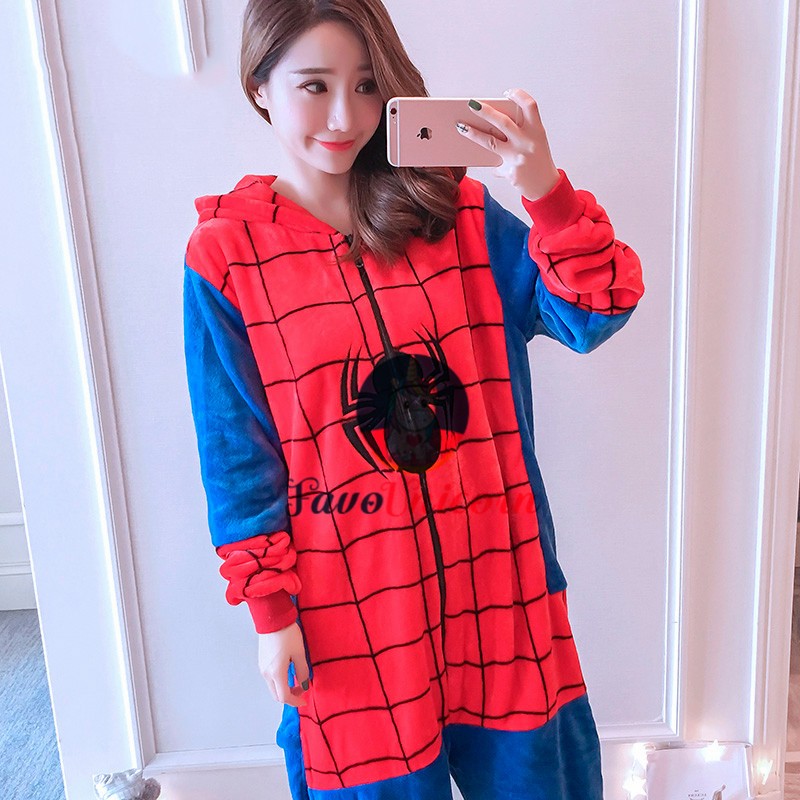 height 150cm-160cm S Unisex Super Hero Spider Man Batman Onesie Fancy Dress Costume Bodysuit Pyjama Sleep wear Carnival Costume Batman 