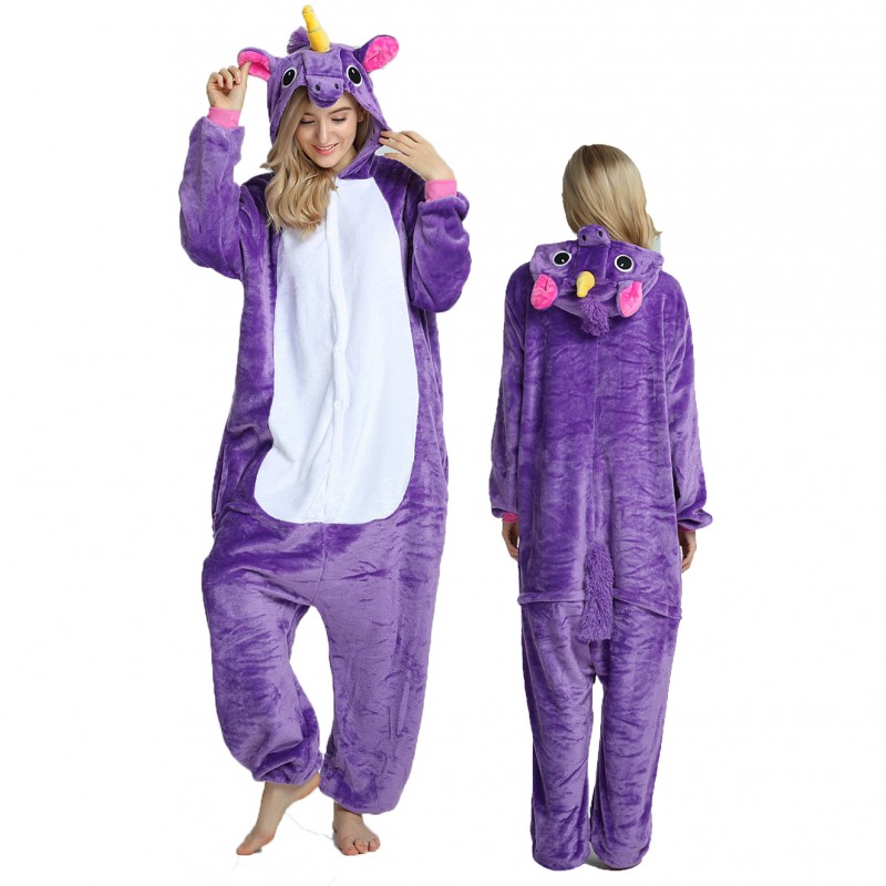 Women & Men Purple Onesie Costume Onesies Pajamas for Halloween -  