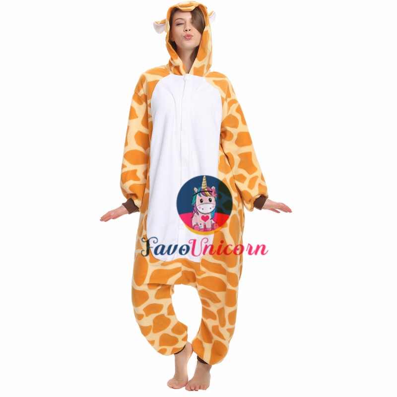 Christmas Giraffe Women Men Adult Pajama Kigurumi Animal Cosplay Costume Onesie0 