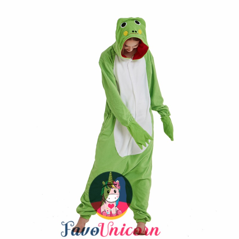 Frog Onesie Costume Pajama for Adult Women & Men Halloween
