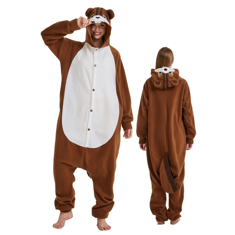 Squirrel Onesie Costume Pajama for Adult Women & Men Halloween