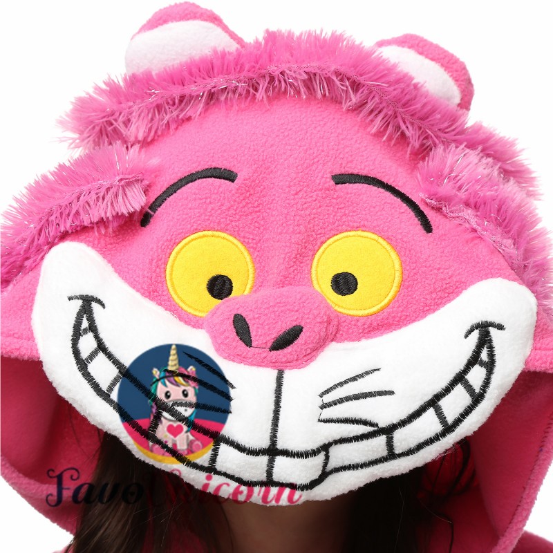 Cheshire Cat Costume Onesie Pajamas Adult Animal Onesie for Women & Men 