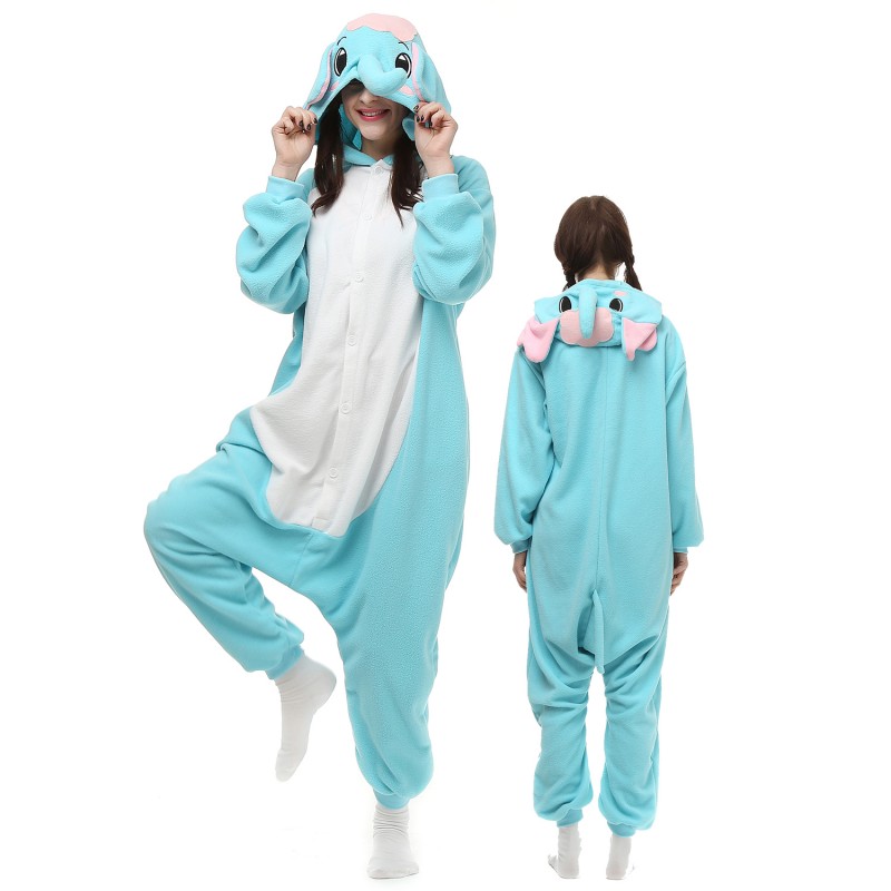 Blue Elephant Costume Onesie Pajamas Adult Animal Onesie for Women ...