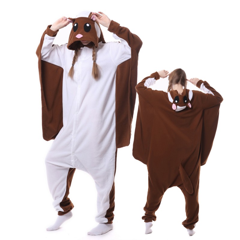 Anime Cosplay Pyjama Costume Adult Onesie11 Fancy Dress Flying Squirrel UK 
