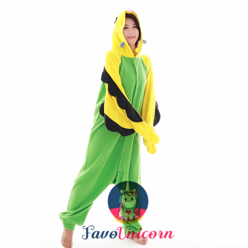 Yellow Macaw Parrot Costume Onesie Pajamas Adult Animal Costumes for ...