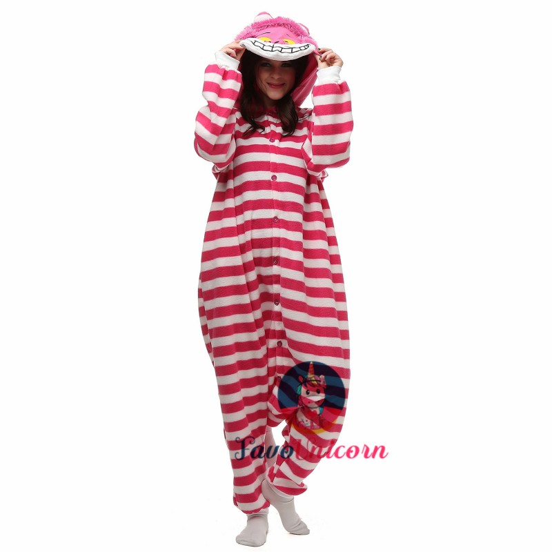 Cheshire Cat Onesie12 Kigurumi Fancy Dress Costume Cosplay Adult Cosplay Pyjamas