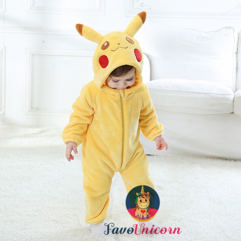 hoogte stoomboot Knipoog Pokemon Pikachu Onesie Pajama Toddler Animal Costume for Baby Infant -  Favounicorn.com
