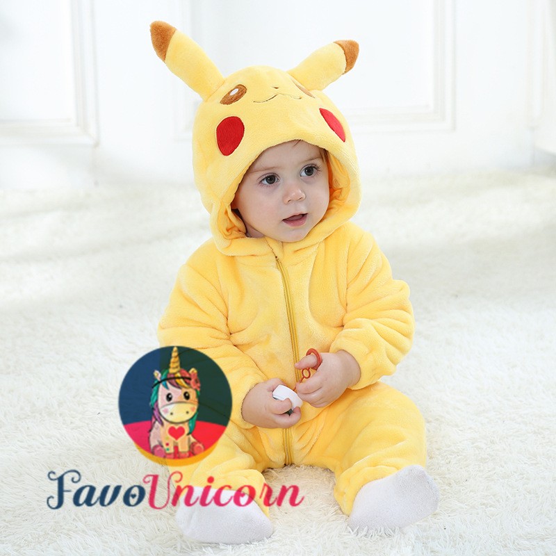 hoogte stoomboot Knipoog Pokemon Pikachu Onesie Pajama Toddler Animal Costume for Baby Infant -  Favounicorn.com