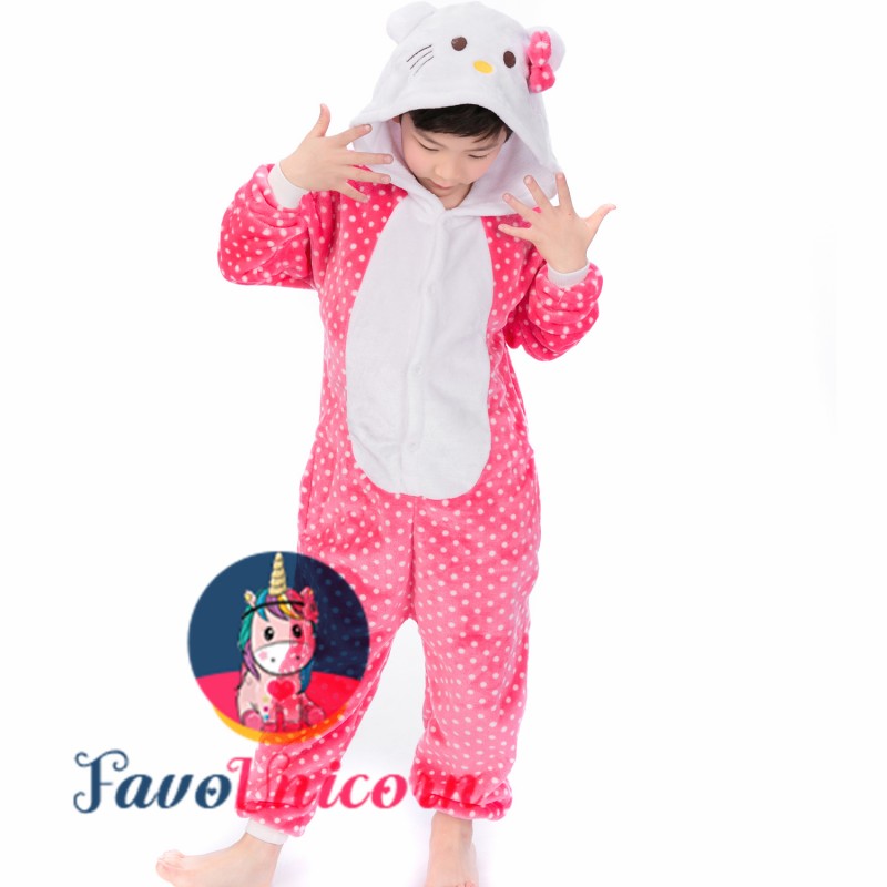 Feudal pendulum Banishment Kitty Cat Onesie Costume Pajama Kids Animal Outfit for Boys & Girls -  Favounicorn.com