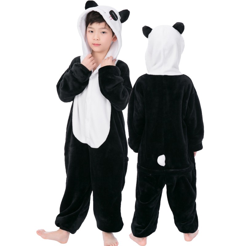 Panda Onesie Costume Pajama Kids Animal Outfit for Boys & Girls -  