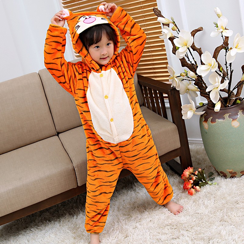 Kids Winnie The Pooh Tigger Costume Onesie Pajama Animal Outfit for ...