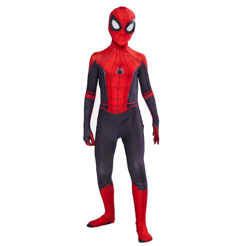 Boy Spiderman Costume Far From Home Spider Man Suit Cosplay Onesie For ...