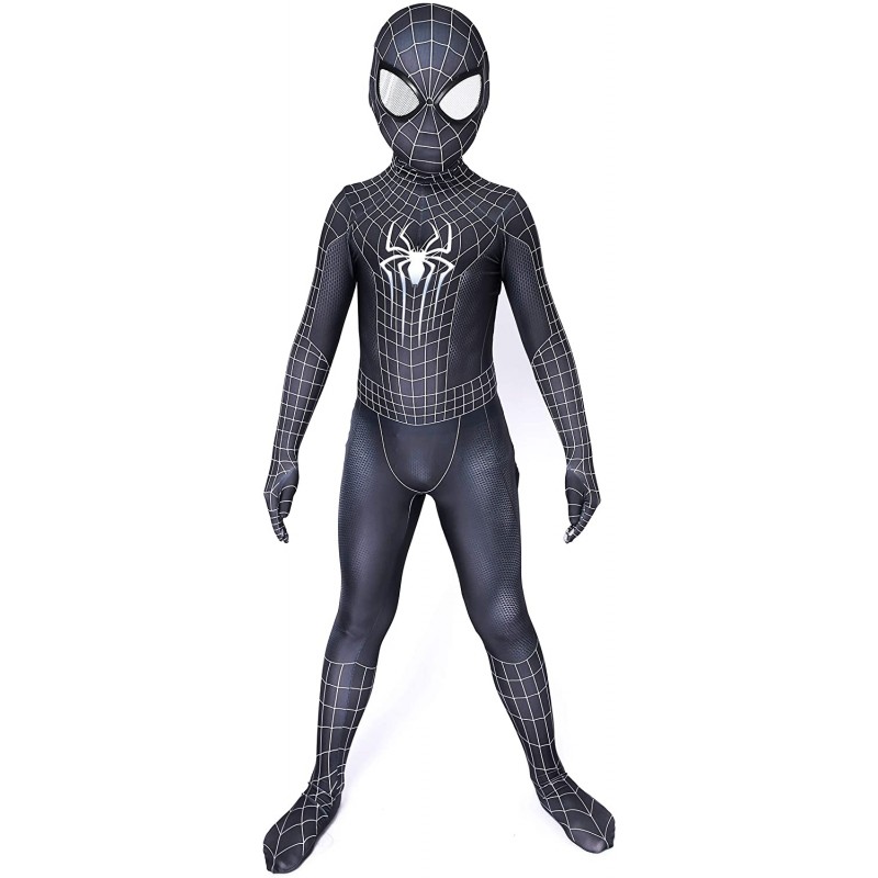 Boy Spiderman Black Suit Venom Spider Costume Cosplay Onesie For Kids ...
