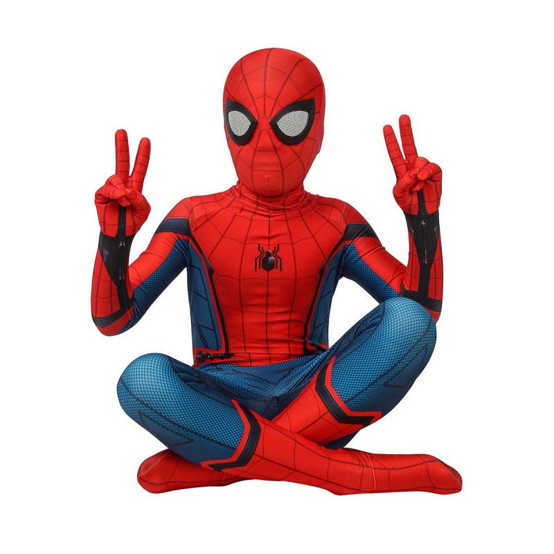 Kid Spider Man Homecoming Suit Boys Spiderman Costume Halloween Onesie ...