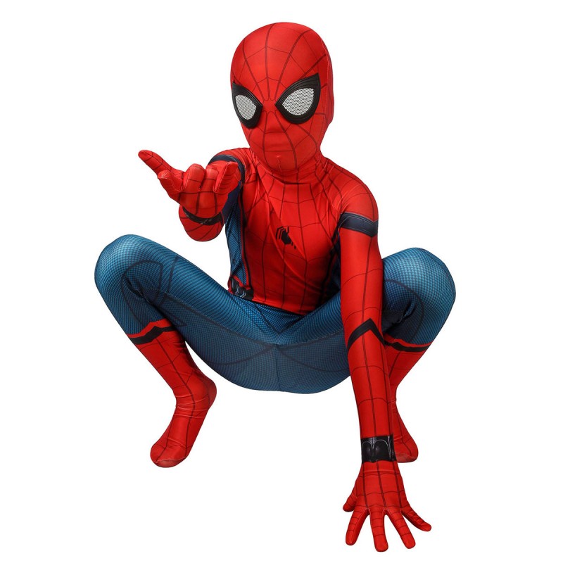 Boy Spiderman Costume Far From Home Spider Man Suit Cosplay Onesie