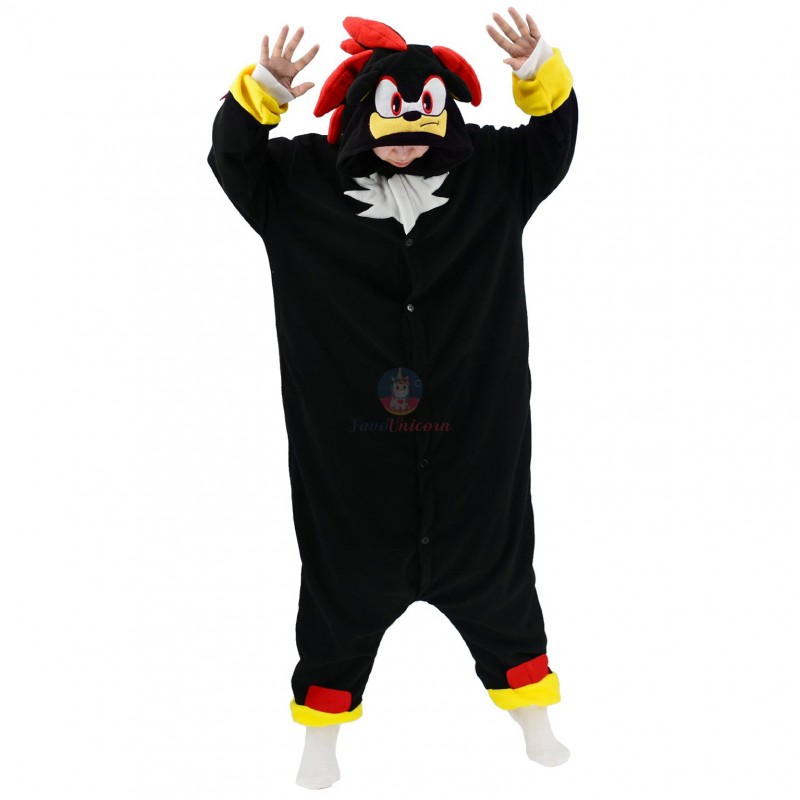 Shadow The Hedgehog Costume Onesie Halloween Outfit Party Wear Pajamas
