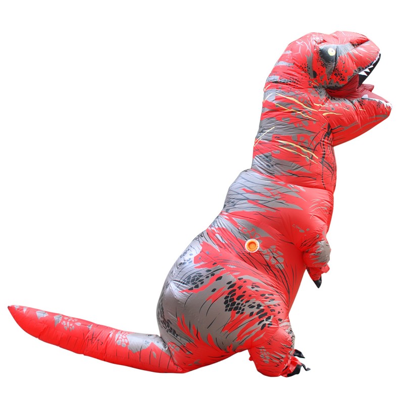 Inflatable Dinosaur Costume Halloween Funny Blow Up T Rex Costumes for  Adult & Kids Red 