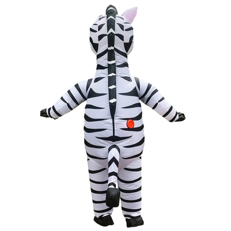 Adult Inflatable Zebra Animal Mascot Costume Outfit Suit Halloween Stag One Size 