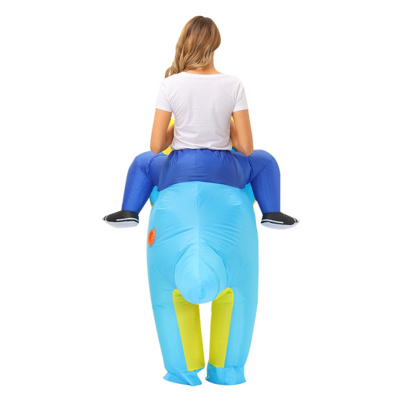 Blow Up Triceratops Costumes Inflatable Ride On Funny Halloween Costumes  For Adult & Kid 