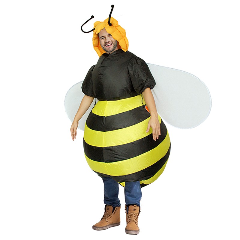 Adult Inflatable Honey Bee Costume Halloween Fancy Dress Party Outfit ...
