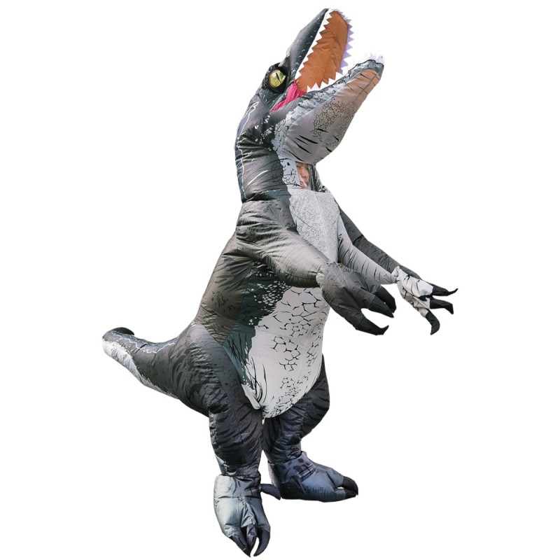 Inflatable Velociraptor Costume Halloween Blow Up Dinosaur Fancy Dress ...