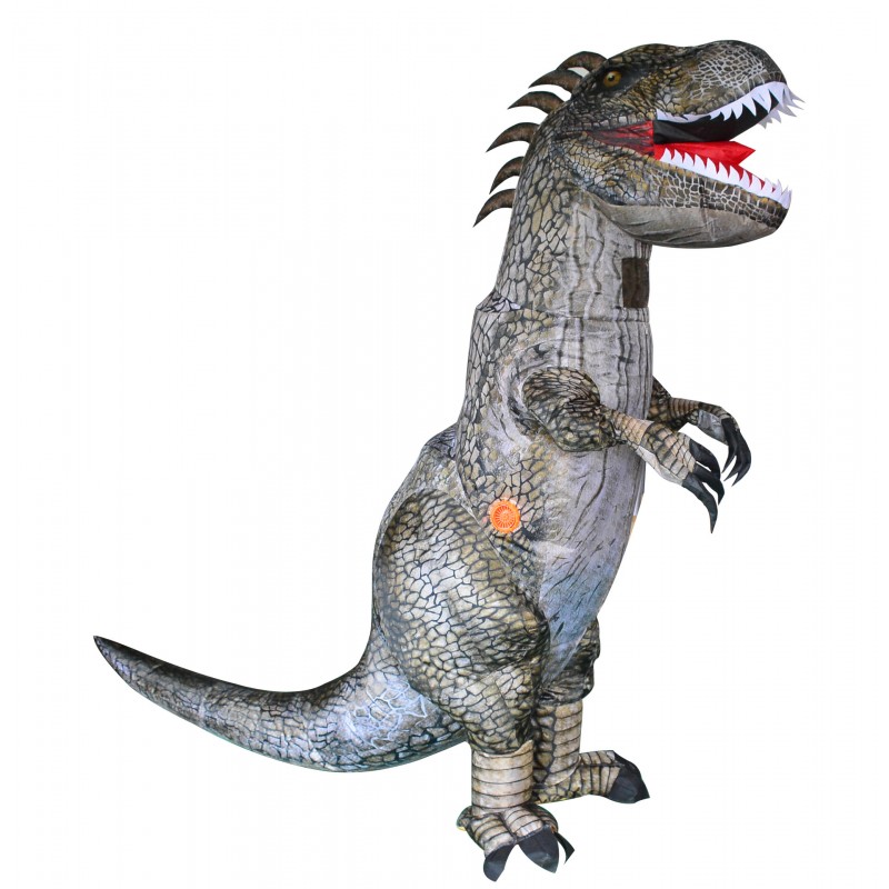 Inflatable Velociraptor Dinosaur Costume Adult T rex Cosplay Halloween Blow Up 