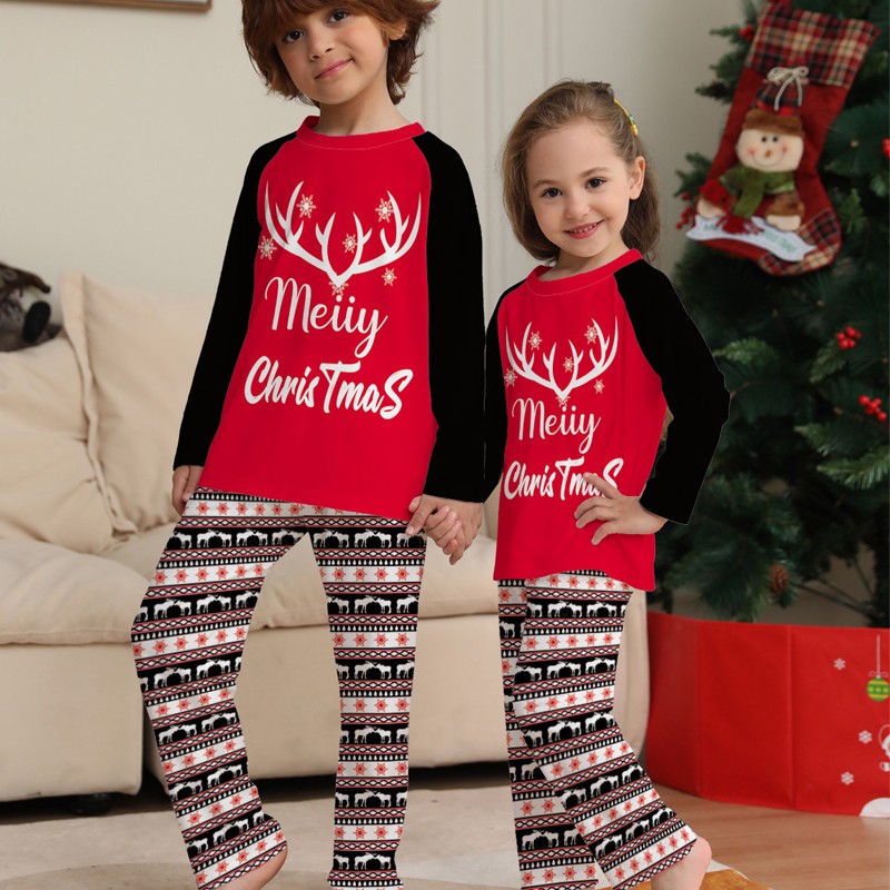 Family Christmas Pjs Matching Sets Festive Xmas Matching Pajamas Holiday  Hooded Christmas Sleepwear Set Loungewear