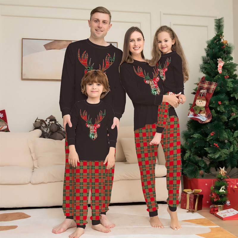 Family Pajamas Christmas Pjs Matching Set Striped Sleepwears