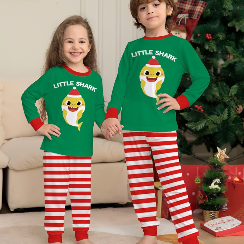 Christmas Pajamas Green Plaid Family Sleepwear Set Xmas Festival Pj's