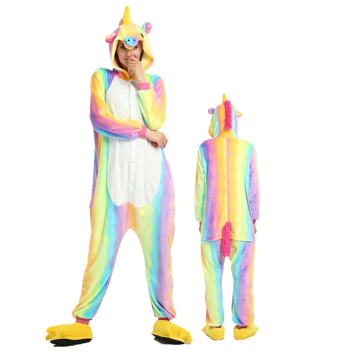 Women & Men Rainbow Unicorn Onesie Costume Onesies Pajamas for ...
