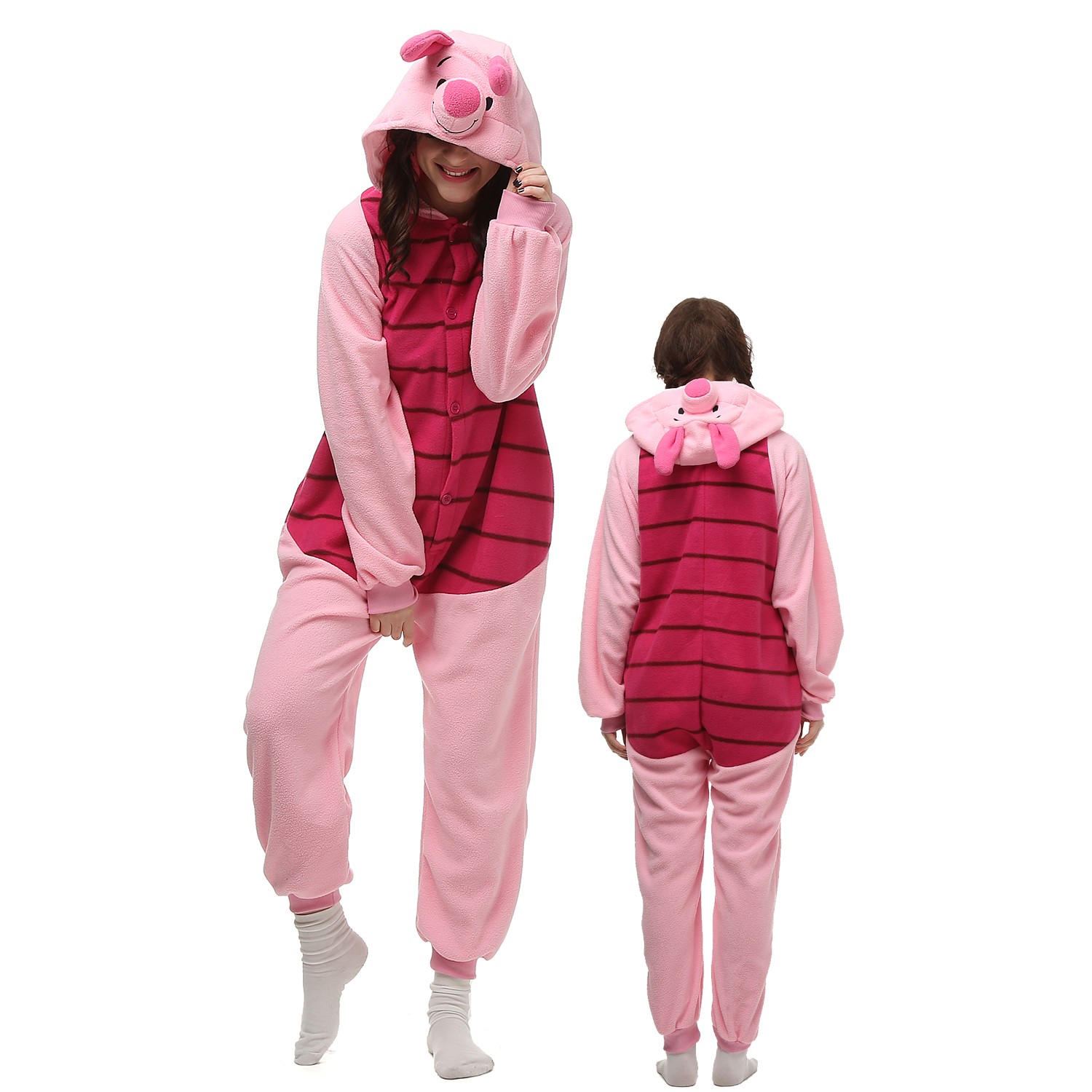 Piglet Costume Onesie Pajamas Adult Animal Onesie for Women