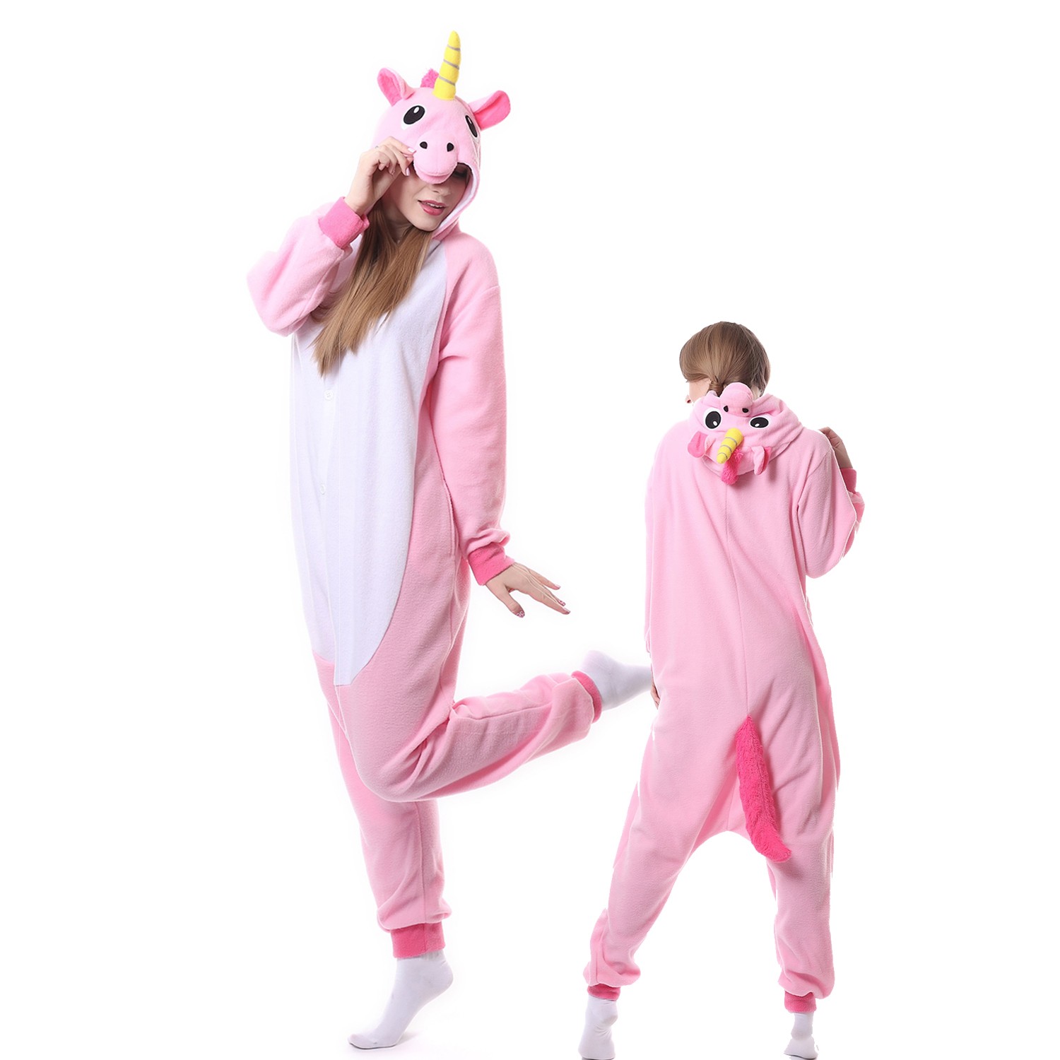 Unisex Adult Unicorn Pyjamas Jumpsuit Pyjamas Cosplay Carnival Halloween Animal Costume Fancy Dress Costumes Women Men 