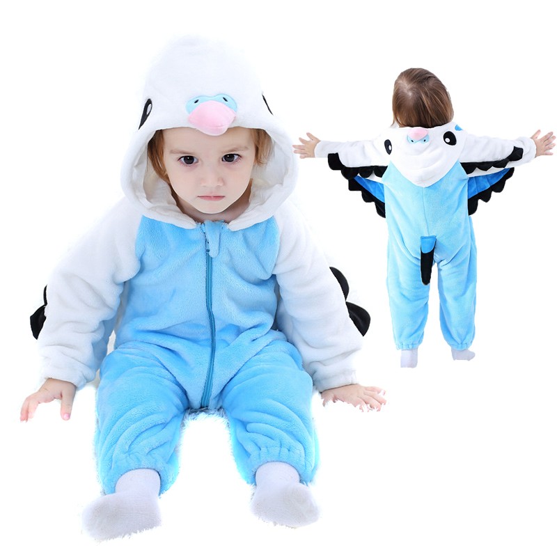 Blue Macaw Parrot Onesie Pajama Toddler Animal Costume for Baby Infant ...