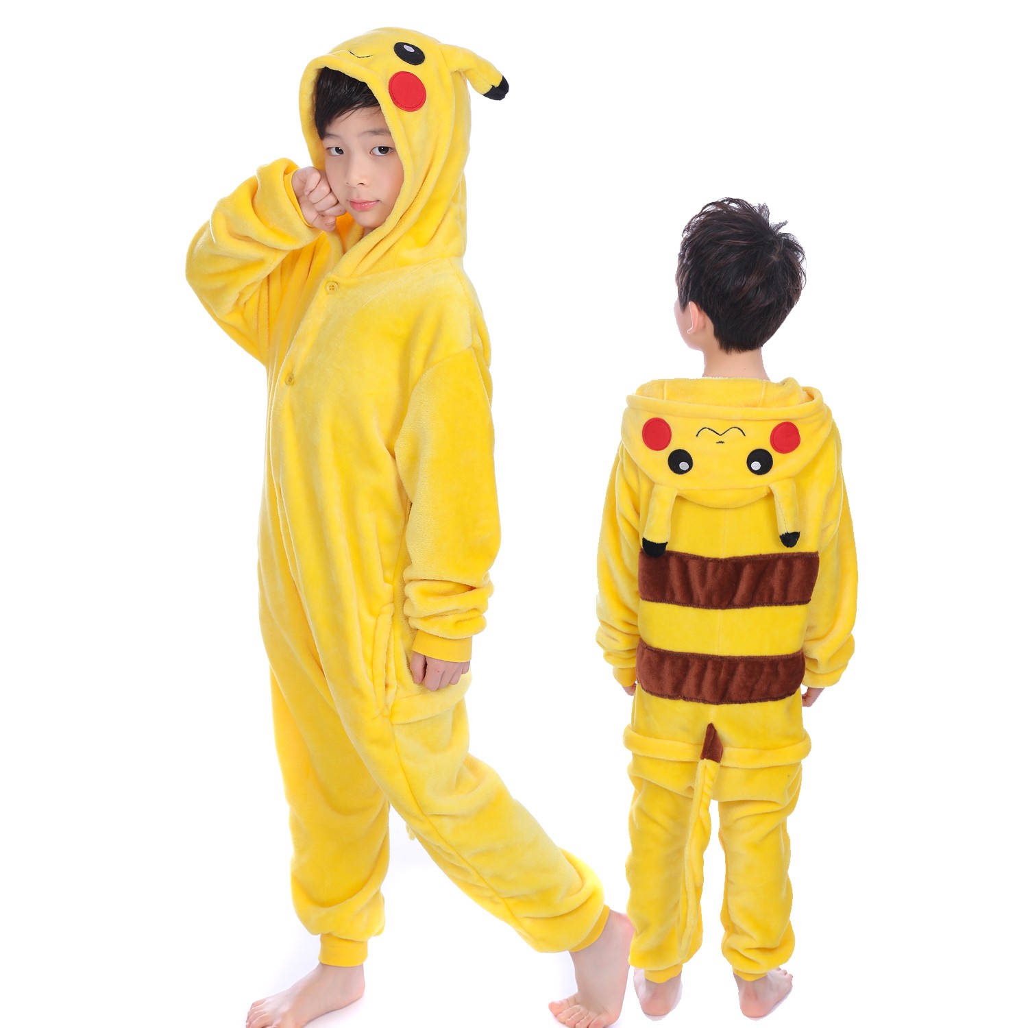 Pikachu Onesie Pokémon Homesuit combinaison pyjamas enfants - 104-110 (110)  + sac /