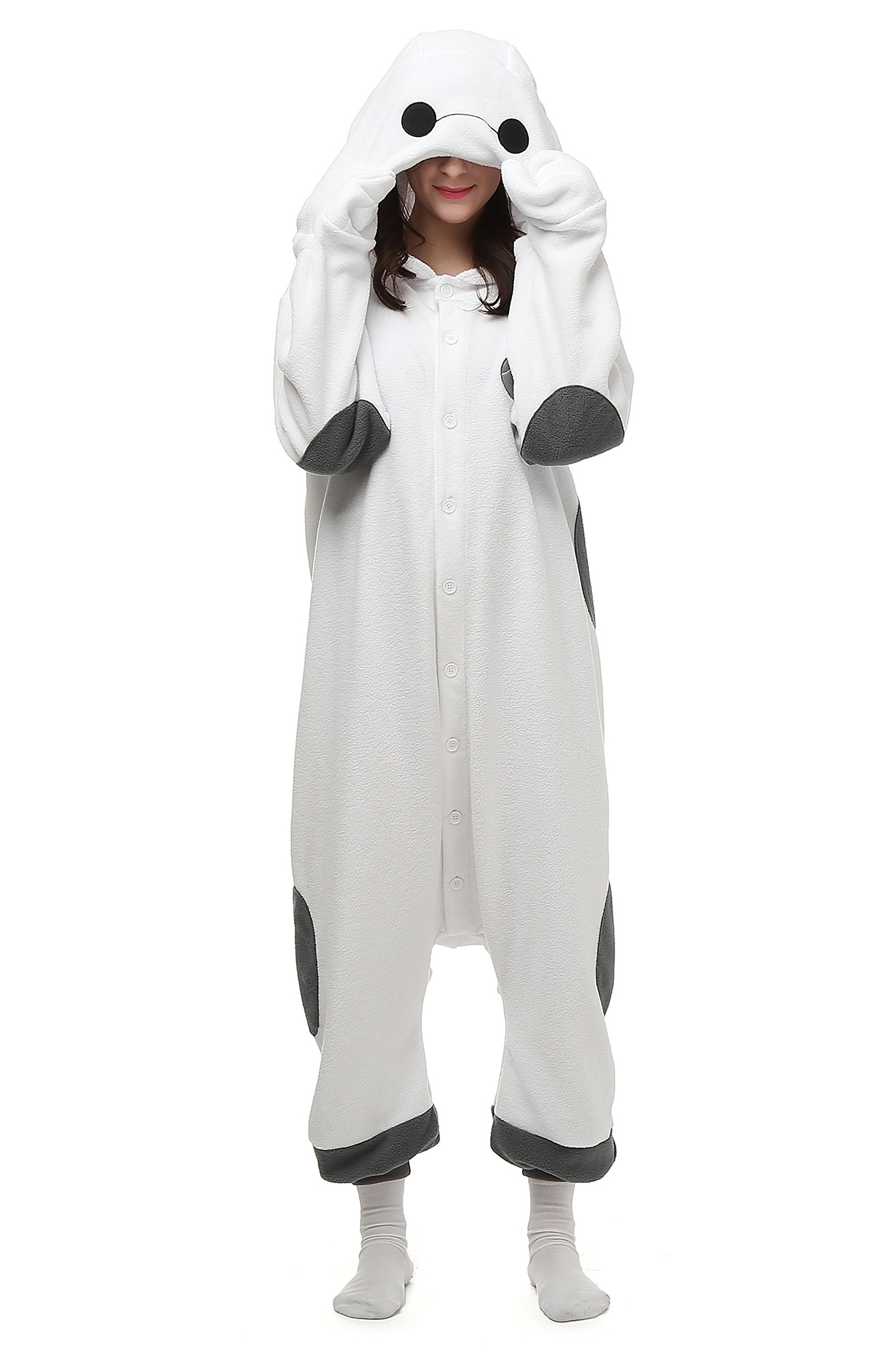 Baymax Onesie Costume Halloween Outfit for Adult Teens