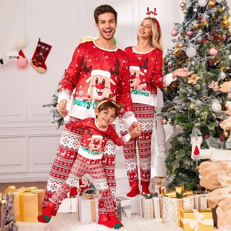 LOV Family Christmas Pjs Matching Sets Holiday Family Jammies Pajamas  Christmas Matching Jammies Xmas Sleepwear Pjs Set 