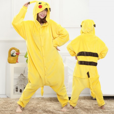 Pokemon Pikachu Onesie for Women & Men Costume Onesies Pajamas Halloween Outfit