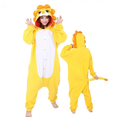 Lion Costume Onesie for Women & Men Pajamas Halloween Outfit