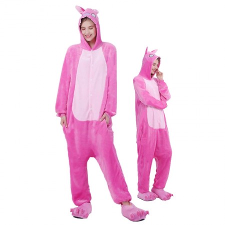 Pink Stitch Onesie for Women & Men Costume Onesies Pajamas Halloween Outfit