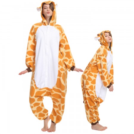 Giraffe Onesie Costume Pajama for Adult Women & Men Halloween Costumes