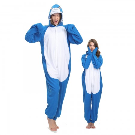 Adult Shark Onesie Costume Pajama for Women & Men Halloween Costumes