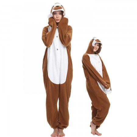 Adult Sloth Onesie Costume Pajama for Women & Men Halloween Costumes