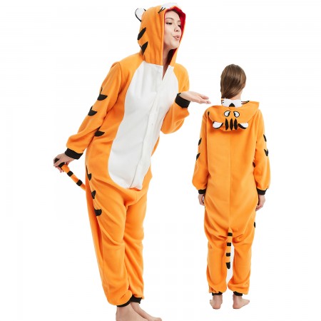 Bengal Tiger Onesie Costume Pajama for Adult Women & Men Halloween Costumes