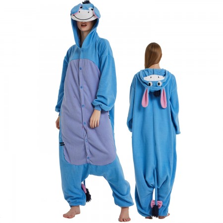 Eeyore Onesie Costume Pajama for Adult Women & Men Halloween Costumes